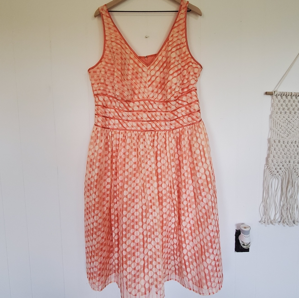 Robbie Bee, Sleeveless Summer Dress, Tangerine